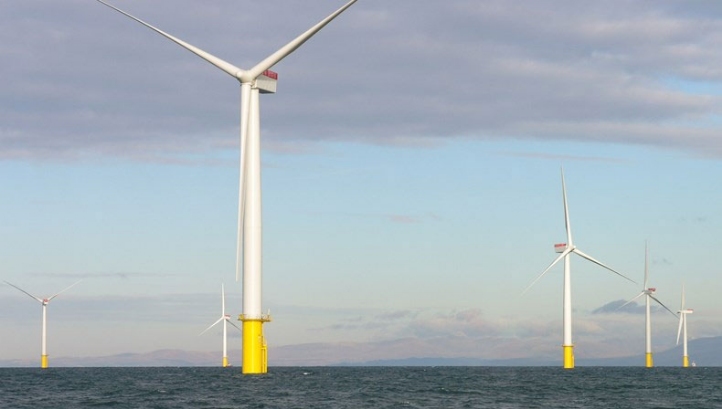 Pictured: The Walney offshore wind farm, off the coast of Cumbria. Image: SSE Renewables